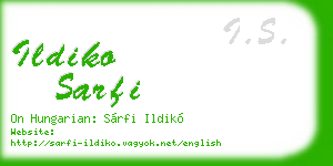 ildiko sarfi business card